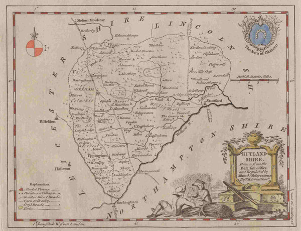 136805 CIRCA 1770 MAP OF RUTLANDSHIRE BY THOMAS KITCHEN.