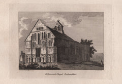 136807 1787 PRINT OF 'TICKINCOURT CHAPEL, RUTLANDSHIRE' BY HOOPER.