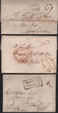 136823 1797-1849 COLLECTION 'LONDON TWO PENNY POST' HAND STAMPS AND USAGES (97 ITEMS).