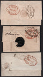 136823 1797-1849 COLLECTION 'LONDON TWO PENNY POST' HAND STAMPS AND USAGES (97 ITEMS).