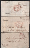 136823 1797-1849 COLLECTION 'LONDON TWO PENNY POST' HAND STAMPS AND USAGES (97 ITEMS).