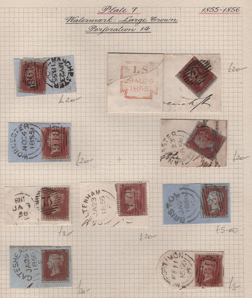 136827 1855 DIE 2 1D PL.7 X 9 DATED PIECES ALL EX DR WIGGINS.