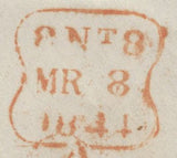 136831 1844-1859 THREE COVERS WITH DIFFERENT TYPES 'MAIDA HILL' HAND STAMPS.