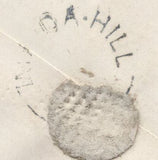 136831 1844-1859 THREE COVERS WITH DIFFERENT TYPES 'MAIDA HILL' HAND STAMPS.