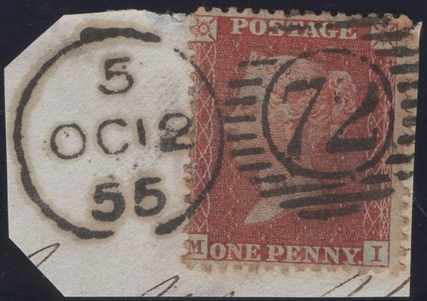 136845 1855 SMALL PIECE WITH DIE 2 1D PL.7 (SPEC C6)(MI).