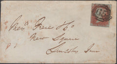 136850 1851 MAIL USED IN LONDON WITH 1D PL.96 (SG8)(CA).