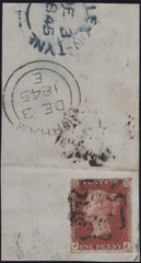 136851 1845 DATED PIECE WITH 1D PL.61 (SG8)(JJ) WITH MALTESE CROSS CANCELLATION.