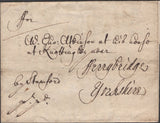 136858 1715 MAIL SPILSBY TO FERRYBRIDGE, WEST YORKSHIRE WITH MANUSCRIPT 'by Stamford' AND 'HORNCASTLE' HAND STAMP (L152).
