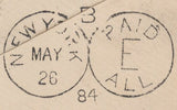 136871 1884 MAIL STIRLING TO MICHIGAN, USA WITH 2½D BLUE (SG157) PL.23.