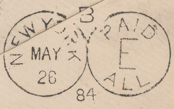 136871 1884 MAIL STIRLING TO MICHIGAN, USA WITH 2½D BLUE (SG157) PL.23.