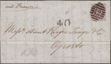 136872 1862 MAIL LONDON TO OPORTO WITH 6D LILAC (SG68).