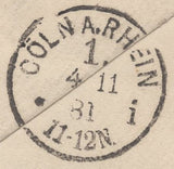 136878 1881 UNDELIVERED MAIL EDINBURGH TO A POSTE RESTANTE IN COLOGNE.
