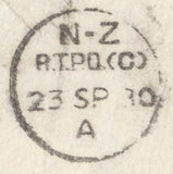 136898 1868 MAIL MANCHESTER TO NEW YORK WITH 6D LILAC PL.6 (SG104)(BB).