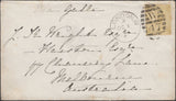 136899 1874 MAIL LONDON TO MELBOURNE, AUSTRALIA WITH 9D STRAW (SG110).