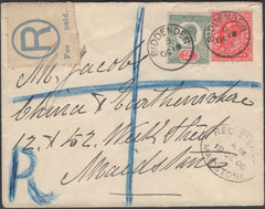 136903 1906 REGISTERED MAIL BIDDENDEN, KENT TO MAIDSTONE WITH 1D AND 2D.