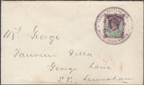 136929 1890 PENNY POSTAGE JUBILEE, MAIL FROM SOUTH KENSINGTON EXHIBITION TO LEWISHAM WITH 1½D JUBILEE (SG198) SOUTH KENSINGTON HAND STAMP.
