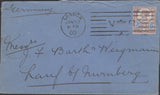 136933 1900 MAIL LONDON TO GERMANY WITH 5D (SG207a) BICKERDIKE CANCELLATION.