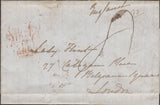 136934 1841 MAIL 'COPENHAGEN HARBOUR' TO LONDON WITH 'SHIP LETTER/LONDON' DATE STAMP.