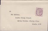 136938 1898 PRINTED LETTER ADDRESSED TO BUT UNUSED WITHIN LONDON WITH UNUSED 1D LILAC WITH 'CLC' PERFIN OF LONDON COUNTY COUNCIL.