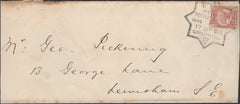 137090 1890 PENNY POSTAGE JUBILEE, NEWSPAPER WRAPPER FROM THE GUILDHALL EXHIBITION TO LEWISHAM WITH ½D BANTAM (SG48), GUILDHALL EXHIBITION HAND STAMP.