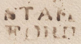 137121 1758 FRANKING ABUSE FROM STAMFORD, LINCS TO LONDON WITH UNRECORDED 'STAM/FORD' HAND STAMP.