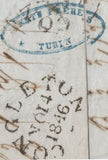 137147 1846 LARGE PART WRAPPER TURIN TO CONGLETON WITH 1D (SG8) AFFIXED TO PAY POSTAGE WITHIN THE UK.