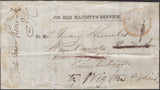 137182 1849 PRINTED 'PROPERTY TAX' LETTER 'ON HER MAJESTY'S SERVICE' FROM LONDON TO WIGTON, RE-DIRECTED TO KESWICK.