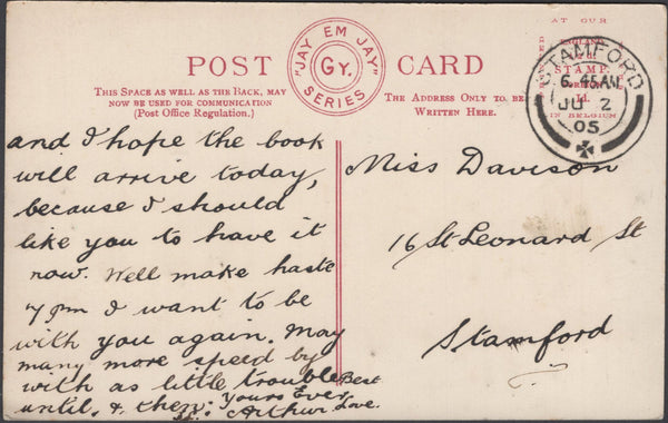 137183 1905 UNPAID AND UNSURCHARGED MAIL USED LOCALLY IN STAMFORD.