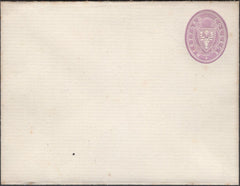 137192 1876 HERTFORD COLLEGE, OXFORD ½D MAUVE EMBOSSED ENVELOPE, 94 X 72MM.