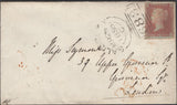 137197 1856 MAIL TEFFONT, WILTS TO LONDON WITH 1D (SG29) AND 'TEFFONT' UDC.