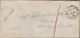 137208 1846 MAIL LANDFORD, WILTS TO SHERBORNE WITH 'LANDFORD' UDC AND 'Downton' ITALIC STYLE HAND STAMP (WL278).
