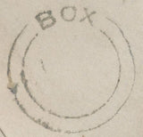 137235 1858 MOURNING ENVELOPE BOX, WILTS TO BATH WITH 1D (SG40) AND 'BOX' UDC.