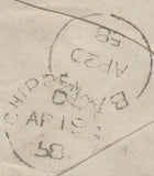 137235 1858 MOURNING ENVELOPE BOX, WILTS TO BATH WITH 1D (SG40) AND 'BOX' UDC.