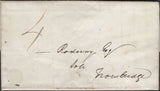 137250 1837 MAIL WESTBURY, WILTS TO TROWBRIDGE WITH 'WESTBURY' STRAIGHT LINE HAND STAMP (WL806).