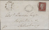 137265 1845 MAIL TROWBRIDGE TO SALISBURY, MISSORTED WITH 'MISSENT TO/SWINDON' HAND STAMP (WL712).