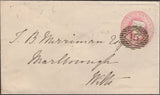 137269 1849 1D PINK ENVELOPE LONDON TO MARLBOROUGH WITH 'MARLBOROUGH' SKELETON STYLE DATE STAMP (WL439).
