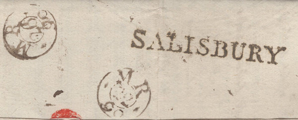 137278 1790 MAIL USED LOCALLY IN SALISBURY, RE-DIRECTED TO LONDON WITH 'SALISBURY' HAND STAMP (WL607).