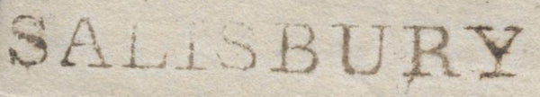 137279 1825 MAIL SALISBURY TO ANDOVER WITH 'SALISBURY' HAND STAMP (WL641).