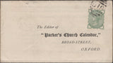 137297 1883 TURNED PRINTED WRAPPER OXFORD TO MARLBOROUGH AND THEN MARLBOROUGH TO OXFORD WITH ½D GREEN (SG164) X 2.