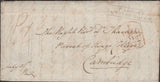 137298 1837 MAIL OGBOURNE ST ANDREWS, WILTS TO CAMBRIDGE WITH 'PAID AT/MARLBOROUGH' HAND STAMP (WL448).