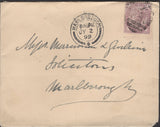137301 1899 MAIL WOODBOROUGH, WILTS TO MARLBOROUGH WITH 'WOODBOROUGH' DATE STAMP.