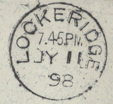 137304 1898 MOURNING ENVELOPE USED LOCALLY IN MARLBOROUGH WITH 'LOCKERIDGE' DATE STAMP.