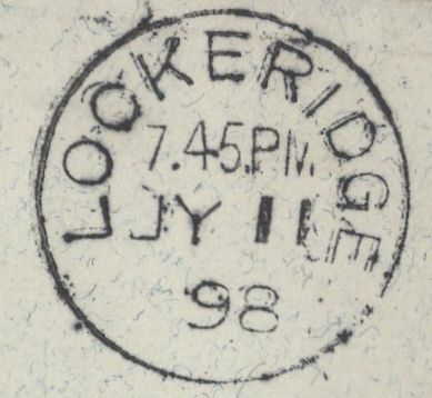 137304 1898 MOURNING ENVELOPE USED LOCALLY IN MARLBOROUGH WITH 'LOCKERIDGE' DATE STAMP.