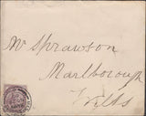 137305 1900 MAIL OARE, WILTS TO MARLBOROUGH WITH 'OARE' DATE STAMP.