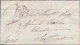 137307 1857 UNPAID MAIL MARKED 'FREE' SALISBURY TO SCOTLAND CHARGED '2' WITH 'WILTON RD' UDC.