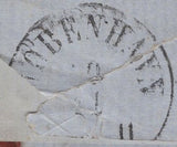 137316 1862 REGISTERED MAIL DUNDEE TO DENMARK WITH 3D (SG76) X 4 ALSO 2D (SG45) BUT SEVERAL STAMPS MISSING.