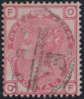 137337 1879 3D ROSE PL.20 (SG143) FINE USED.