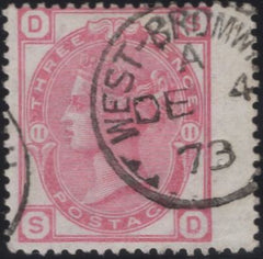 137341 1873 3D ROSE PL.11 (SG143) VERY FINE USED.