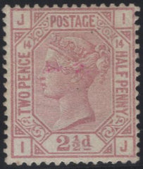 137354 1879 2½D ROSY MAUVE PL.14 (SG141) GOOD UNUSED.