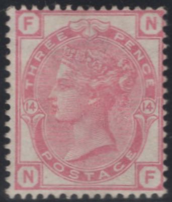 137360 1874 3D PALE ROSE PL.14 (SG144) GOOD UNUSED.